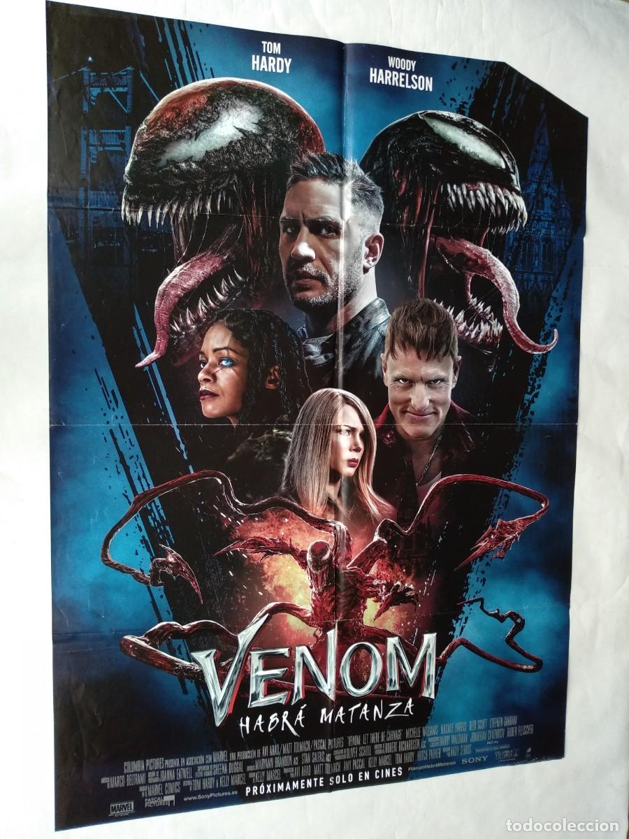 Cine: VENOM, HABR&Aacute; MATANZA, con Woody Harrelson. P&Oacute;STER de video 68 x 94 cms. 2021.