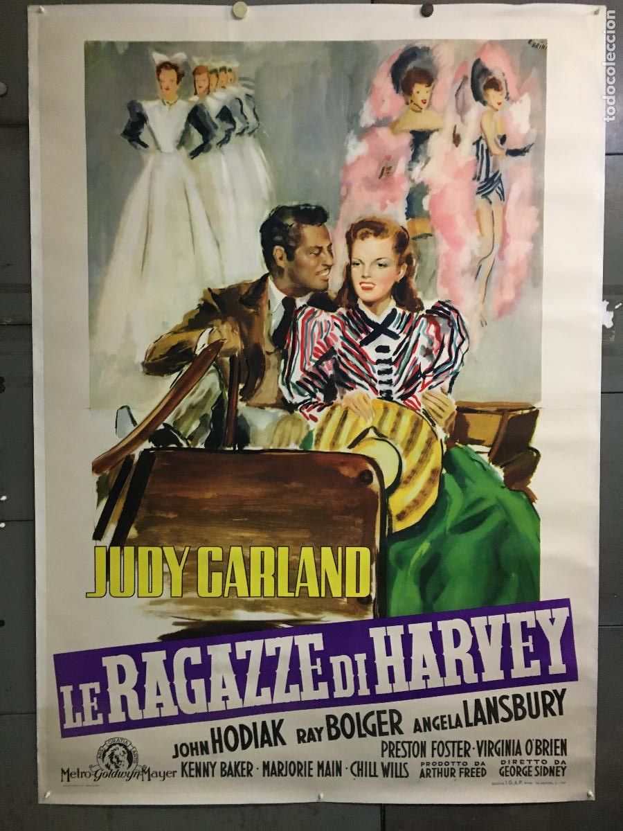 Cine: R0692 THE HARVEY GIRLS JUDY GARLAND BRINI POSTER ORIGINAL ITALIANO 140X200 ENTELADO