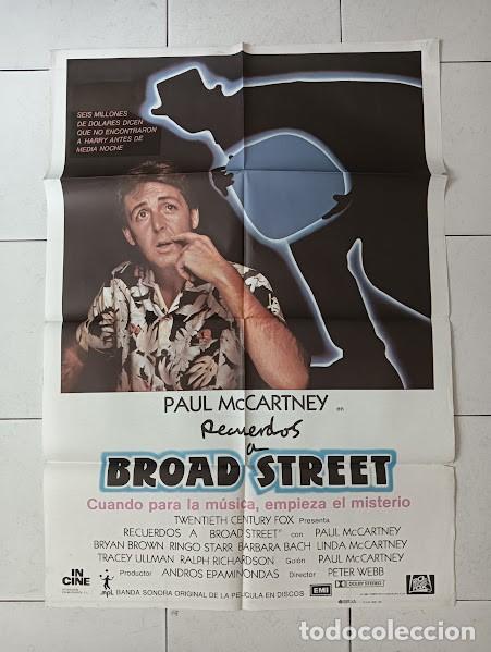 Kino: VKD 2846 RECUERDOS A BROAD STREET PAUL MCCARTNEY POSTER ORIGINAL 70X100 ESTRENO