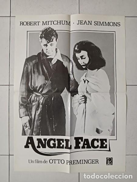 Cine: VKD 2858 ANGEL FACE CARA DE ANGEL ROBERT MITCHUM JEAN SIMMONS POSTER ORIGINAL 50X70 ESTRENO