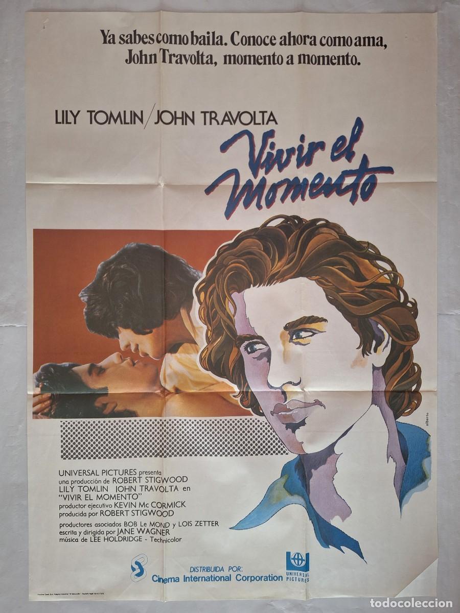Cine: ANTIGUO CARTEL CINE VIVIR EL MOMENTO A&Ntilde;O 1979 JOHN TRAVOLTA C-1585
