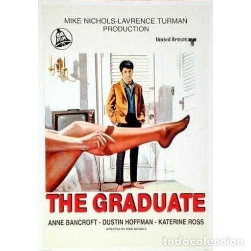 Cine: El graduado. Poster original 100x70 cm aprox