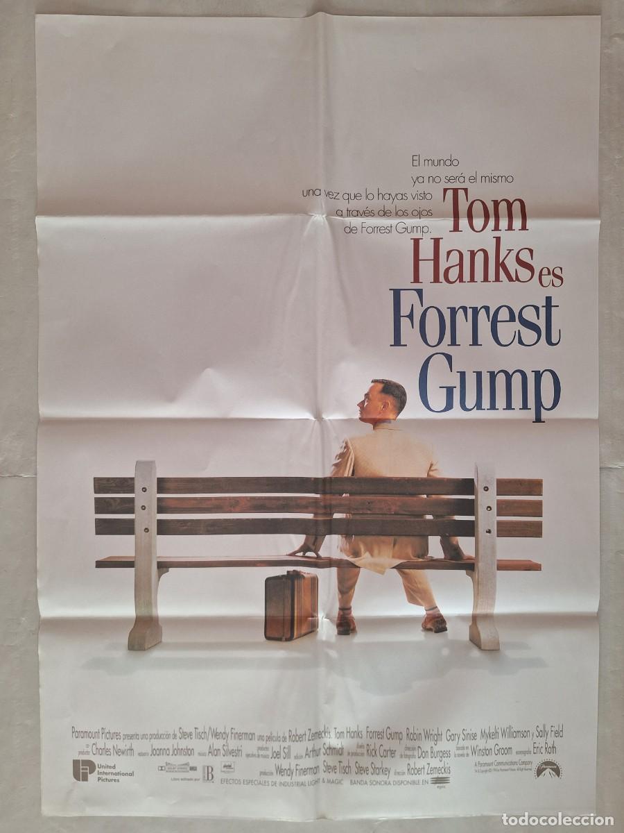 Cine: ANTIGUO CARTEL CINE FORREST GUMP TOM HANKS A&Ntilde;O 1994 RV C-1590