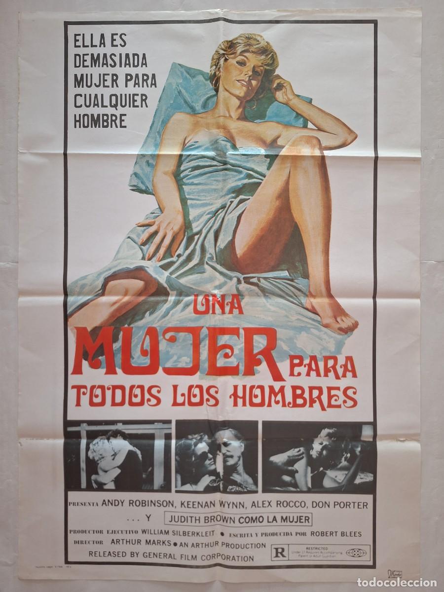 Cine: ANTIGUO CARTEL CINE UNA MUJER PARA TODOS LOS HOMBRES RV C-1602