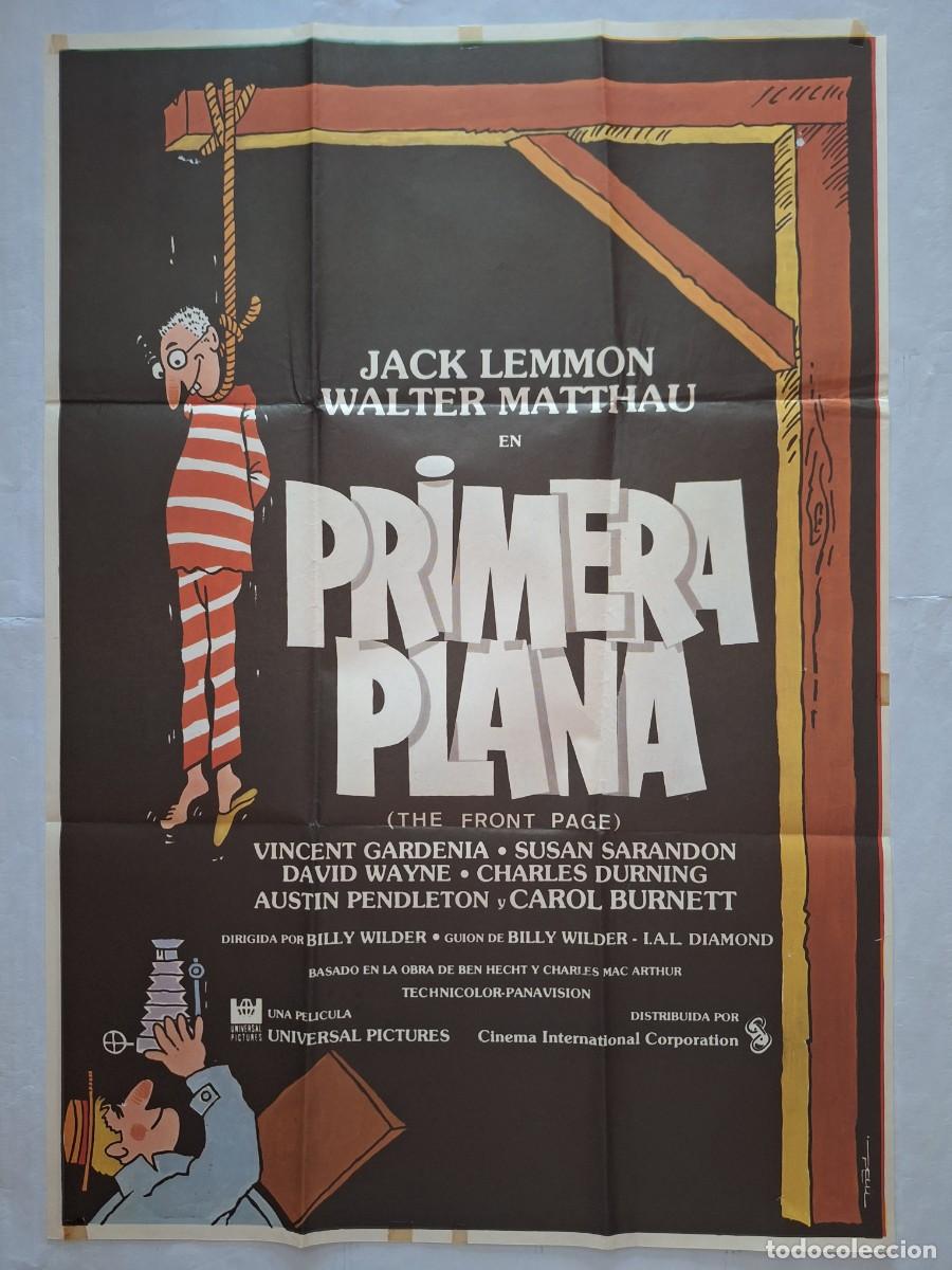 Cine: ANTIGUO CARTEL CINE PRIMERA PLANA JACK LEMMON WALTER MATTHAU MAC RV C-1603