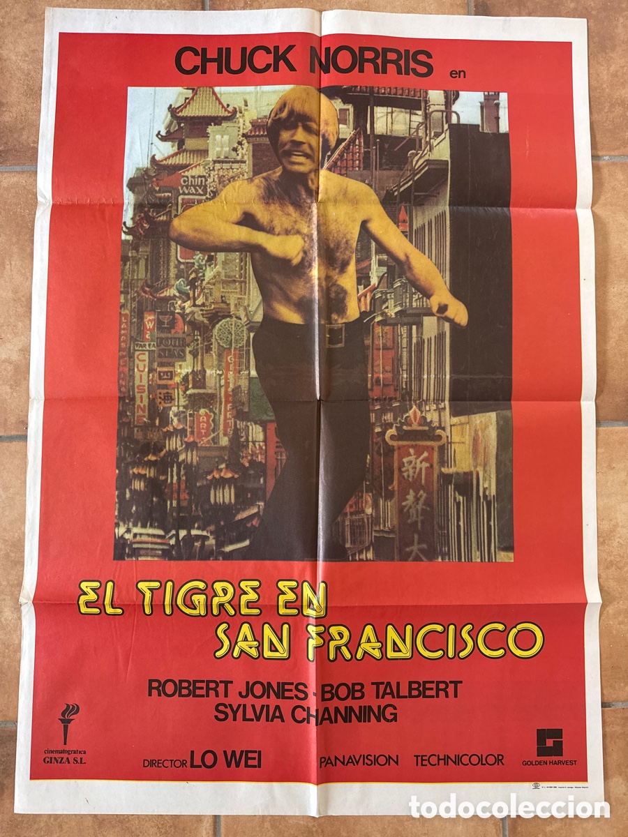 Cine: EL TIGRE EN SAN FRANCISCO. CHUCK NORRIS. A&Ntilde;O 1980. POSTER ORIGINAL