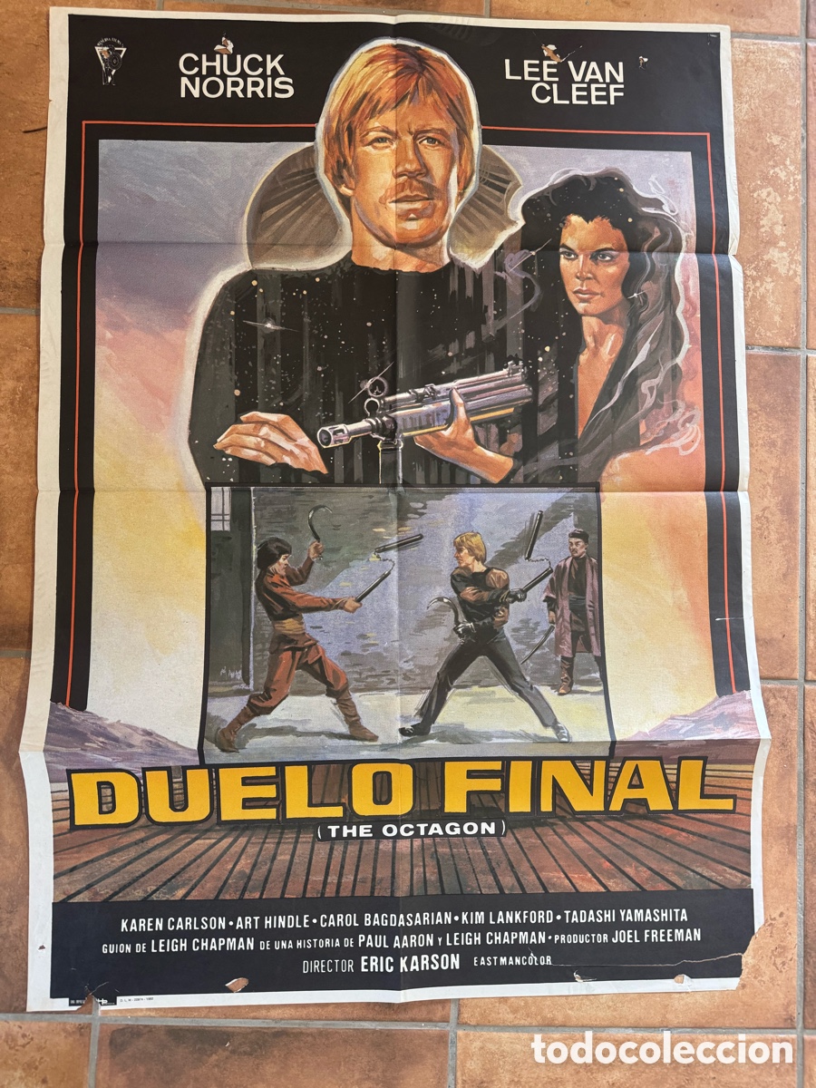 Cine: DUELO FINAL CHUCK NORRIS POSTER ORIGINAL 1982