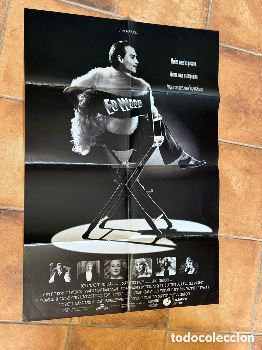 Cine: ED WOOD TIM BURTON JOHNNY DEPP MARTIN LANDAU POSTER 70X100