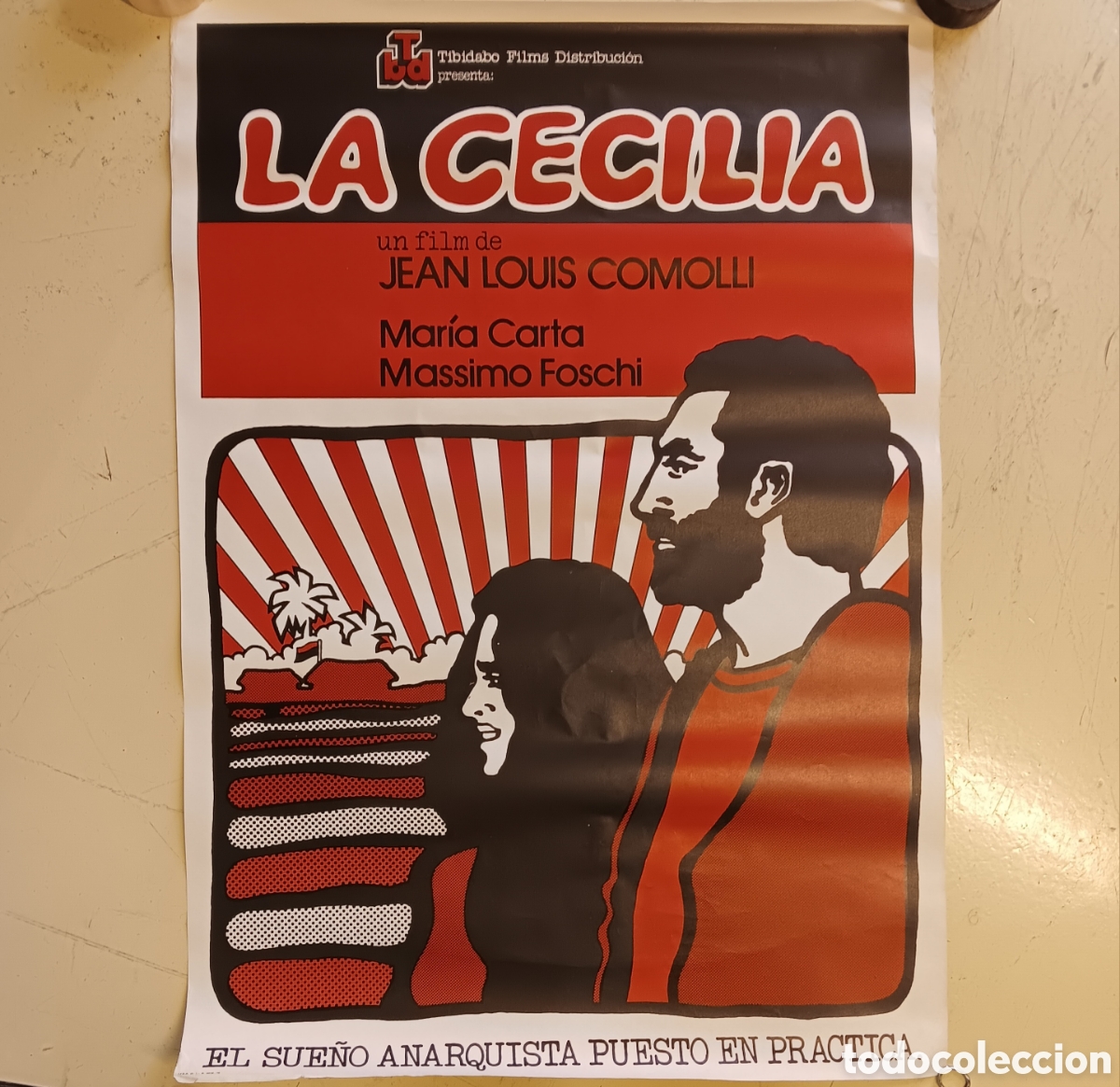 Cine: &rdquo;LA CECILIA&rdquo; CARTEL ORIGINAL ESTRENO 1978 JEAN-LOUIS COMOLLI, MAR&Iacute;A CARTA, MASSIMO FOSCHI