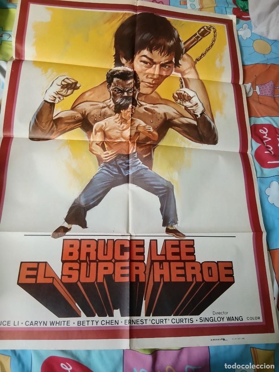 Cine: CARTEL / P&Oacute;STER DE CINE ORIGINAL &rdquo;BRUCE LEE EL SUPER H&Eacute;ROE&rdquo; 70 X 100 cm