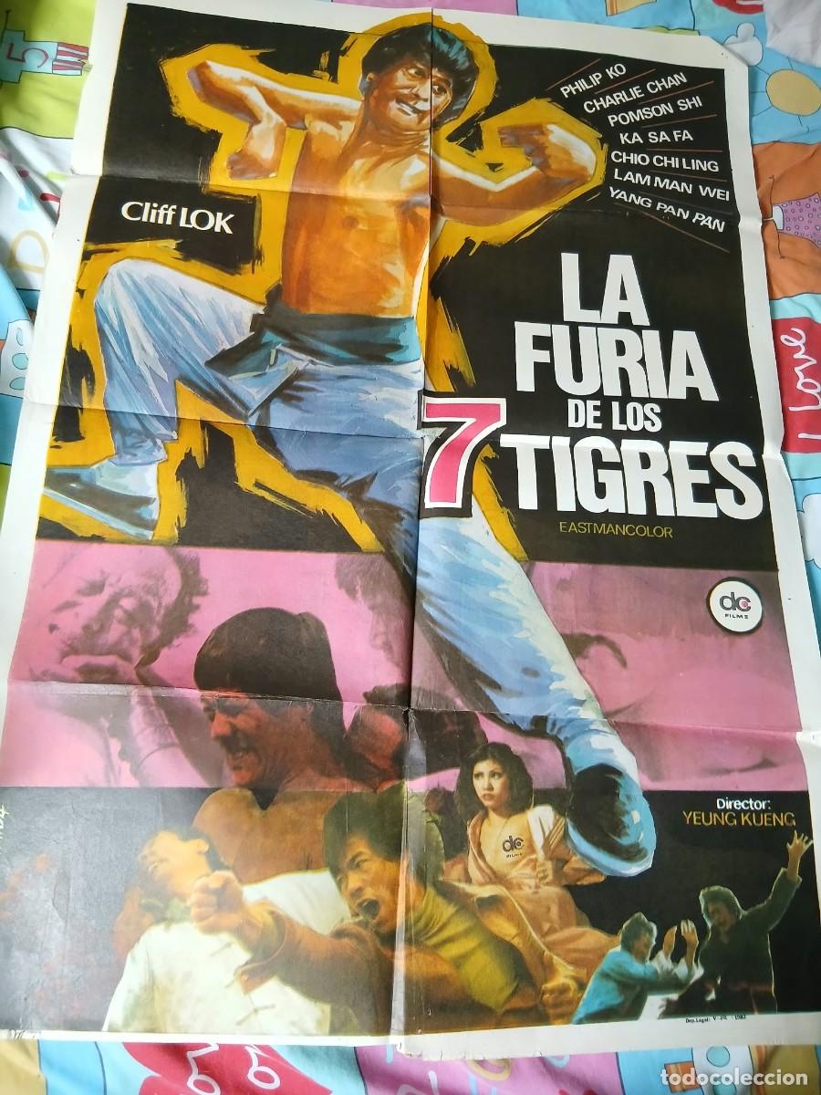 Cinema: CARTEL / P&Oacute;STER DE CINE ORIGINAL &rdquo;LA FURIA DE LOS 7 TIGRES&rdquo; 70 X 100 cm