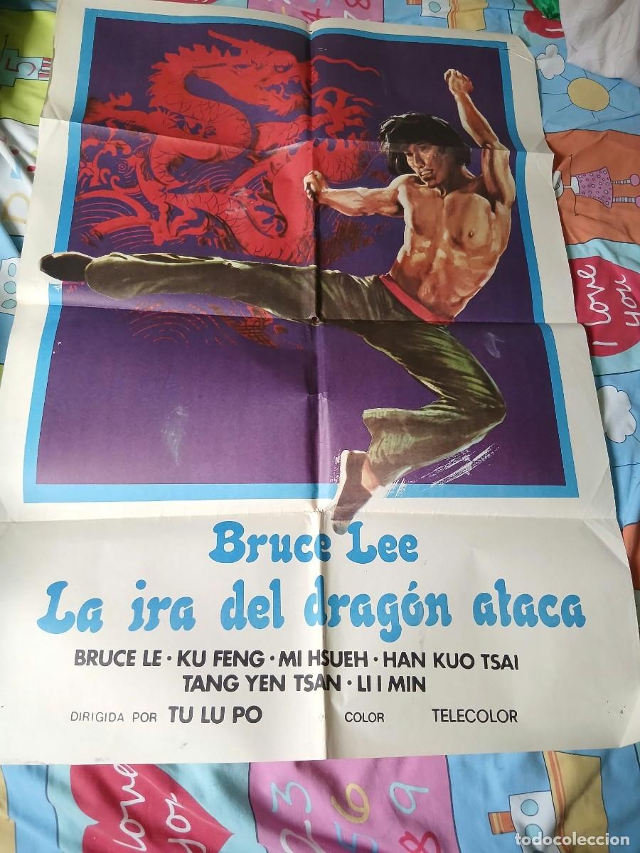 Cin&eacute;ma: CARTEL / P&Oacute;STER DE CINE ORIGINAL &rdquo;BRUCE LEE LA IRA DEL DRAG&Oacute;N ATACA&rdquo; 70 X 100 cm