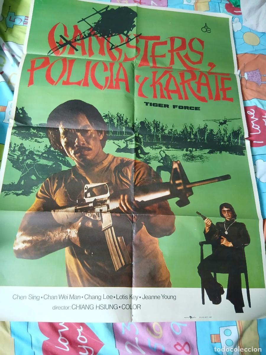 Cinema: CARTEL / P&Oacute;STER DE CINE ORIGINAL &rdquo;GANGSTERS, POLIC&Iacute;A Y K&Aacute;RATE&rdquo; 70 X 100 cm