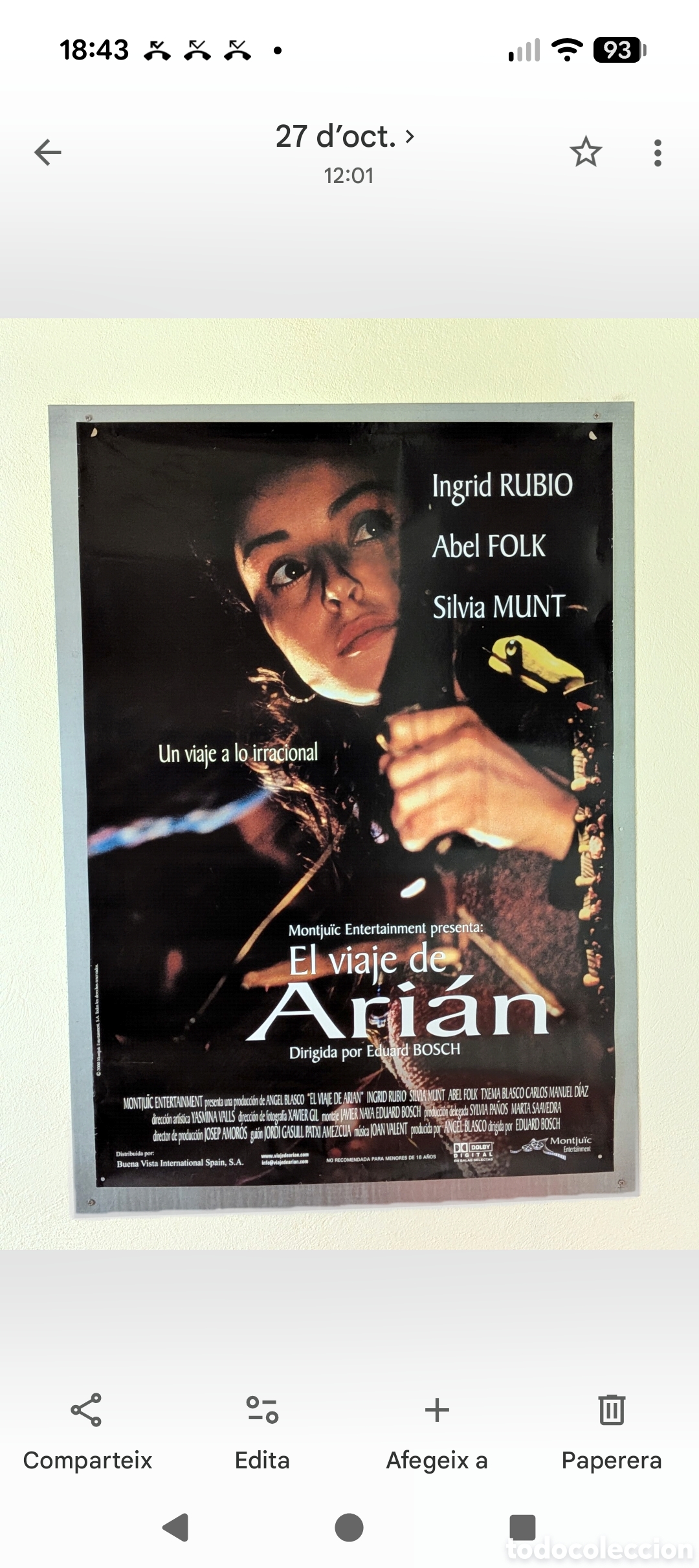 Cine: EL VIAJE DE ARIAN - 70 X 100 - (27)