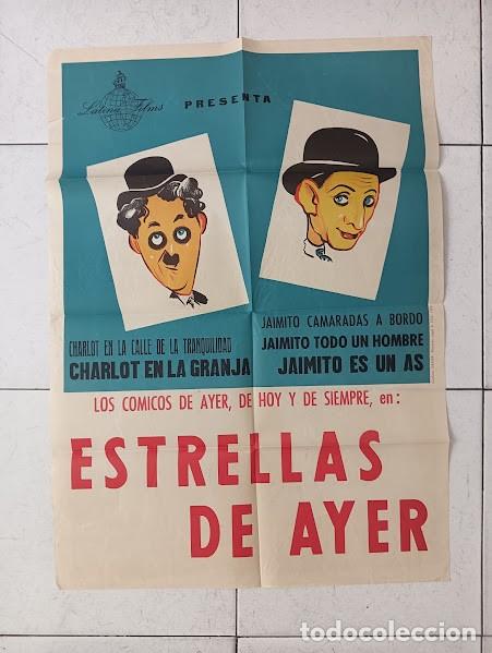 Cine: SMP 2851 ESTRELLAS DE AYER CHARLOT LAUREL HARDY LARRY SEMON HAROLD LLOYD POSTER 50X70