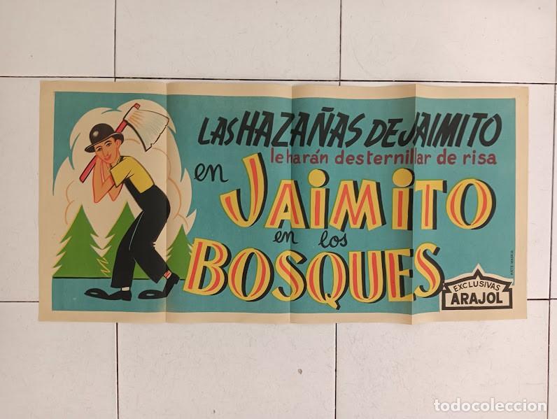 Cine: SMP 2852 JAIMITO EN LOS BOSQUES LARRY SEMON CINE COMICO MUDO ARAJOL POSTER 35X70 LITOGRAFIA