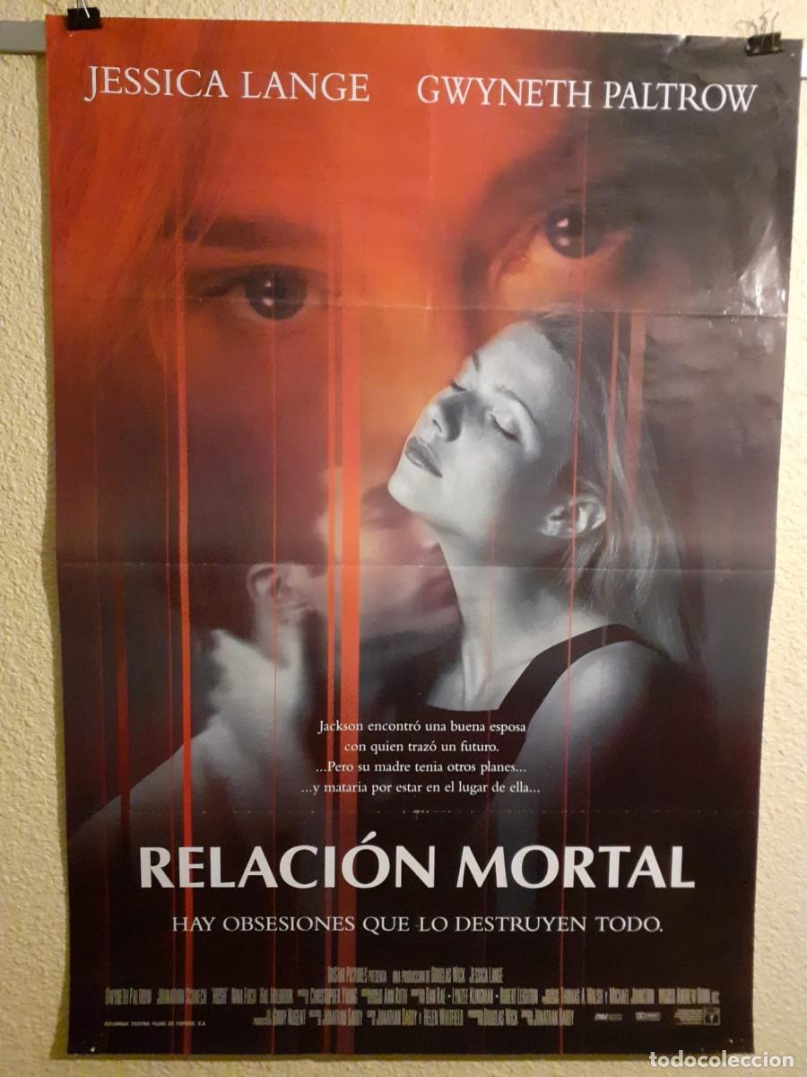 Cine: Cartel Original de Cine Relaci&oacute;n Mortal (1998) Jessica Lange Gwyneth Paltrow Hush - 98x68