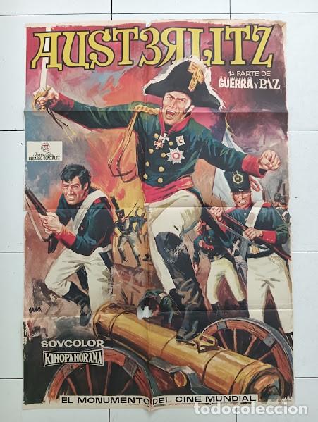 Cine: SMP 2856 GUERRA Y PAZ parte 1 AUSTERLITZ SERGEI BONDARCHUK CINE RUSO POSTER ORIGINAL 70X100 ESTRENO