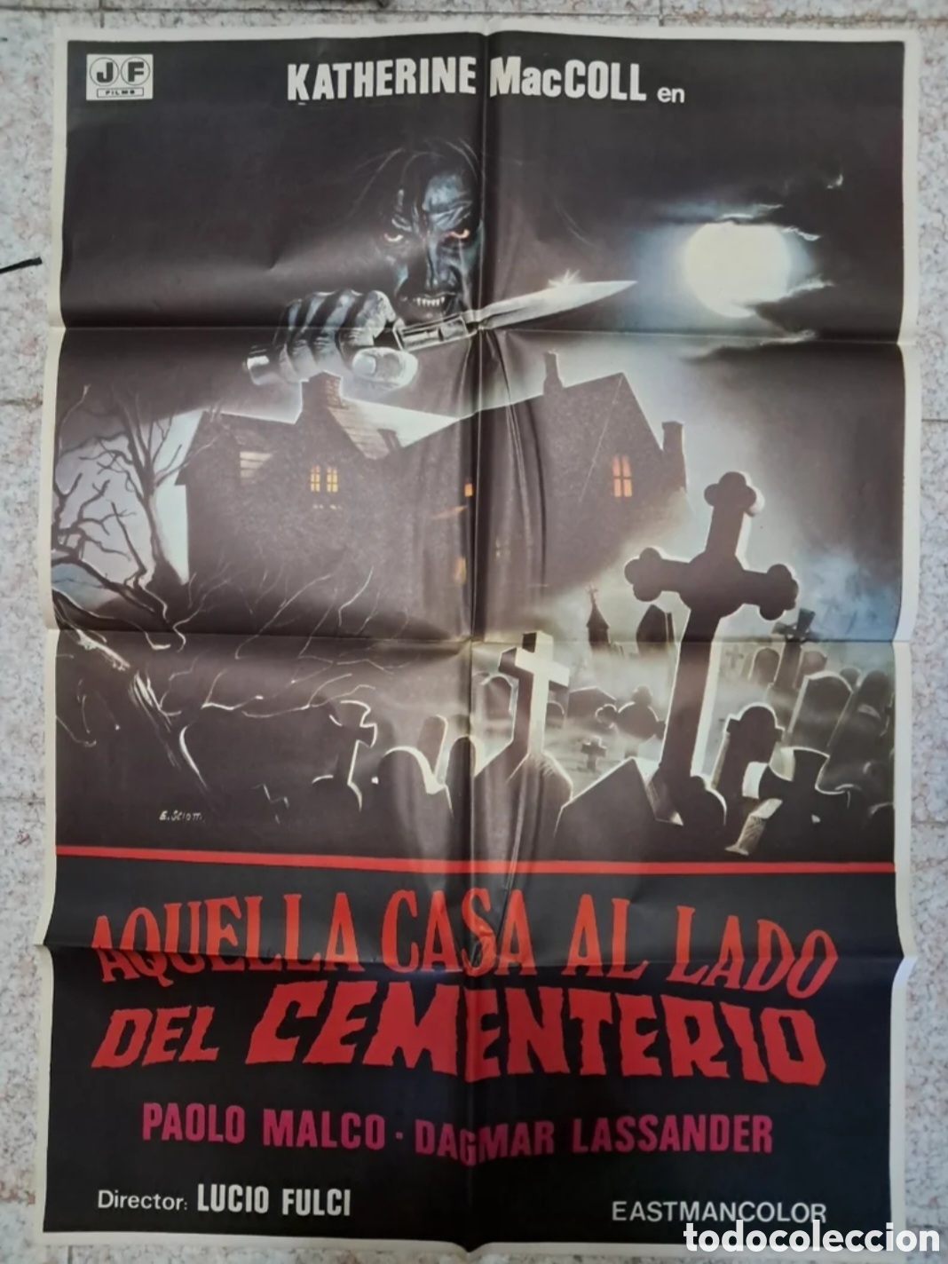 Cine: Poster original de Aquella casa al lado del cementerio