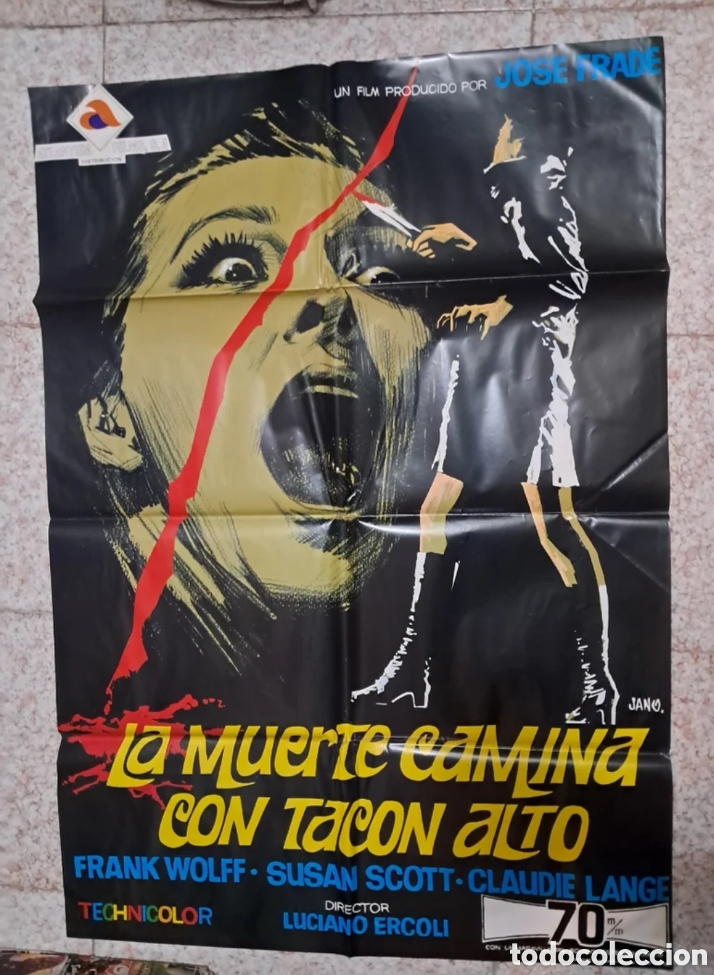 Cine: Poster original de La muerte camina con tac&oacute;n alto