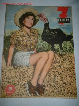 Cinema: REVISTA 7 FECHAS-SUPLEMENTO DE NAVIDAD. DICIEMBRE 1954. EN CONTRAPORTADA PUBLICIDAD HENO DE PRAVIA.
