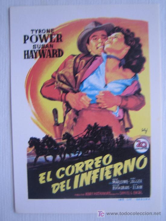 Cine: El correo del infierno - Soligo - folleto mano reproduccion - tyrone powe susan hayward