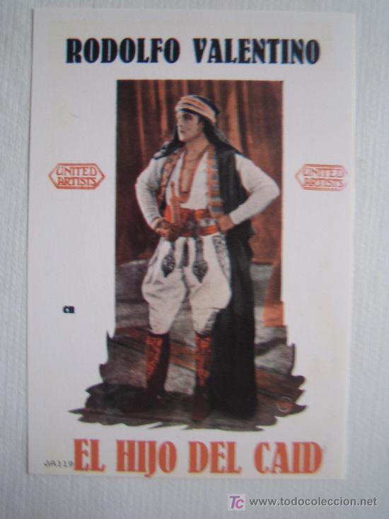 Cinema: El hijo del Caid - Rodolfo Valentino - Folleto reproduccion