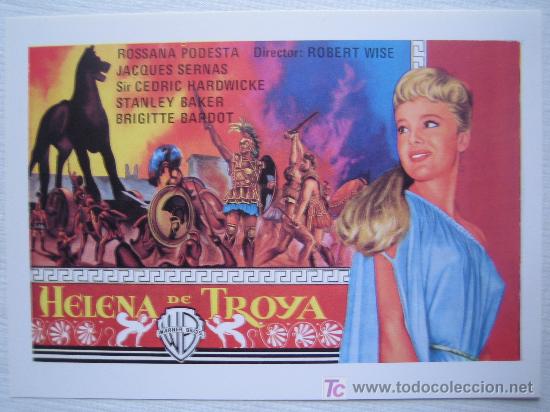 Cine: Helena de Troya - Peplum - Folleto reproduccion rossana podesta brigitte bardot robert wise