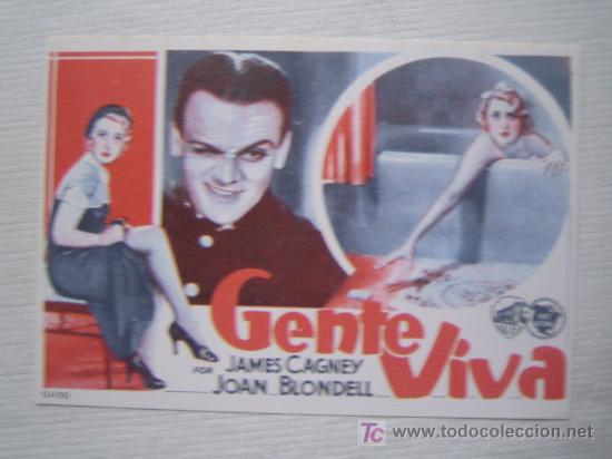 Cinema: Gente viva - James Cagney -  Folleto reproduccion