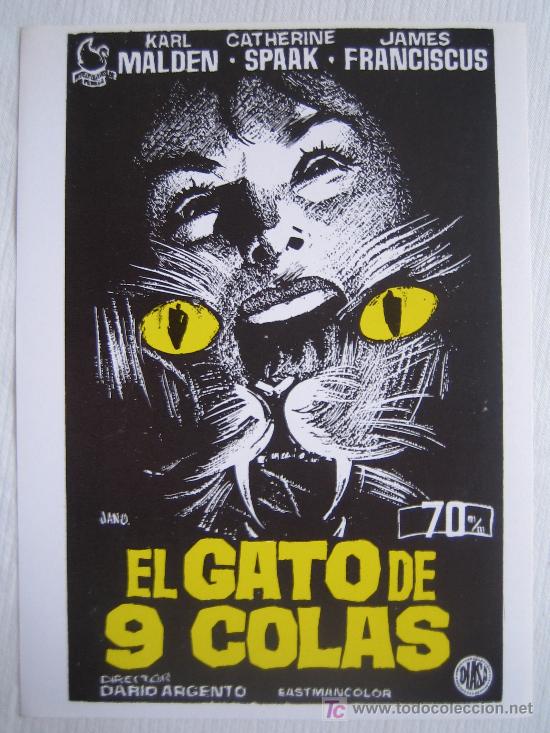 Cinema: El gato de 9 colas  -  Folleto reproduccion