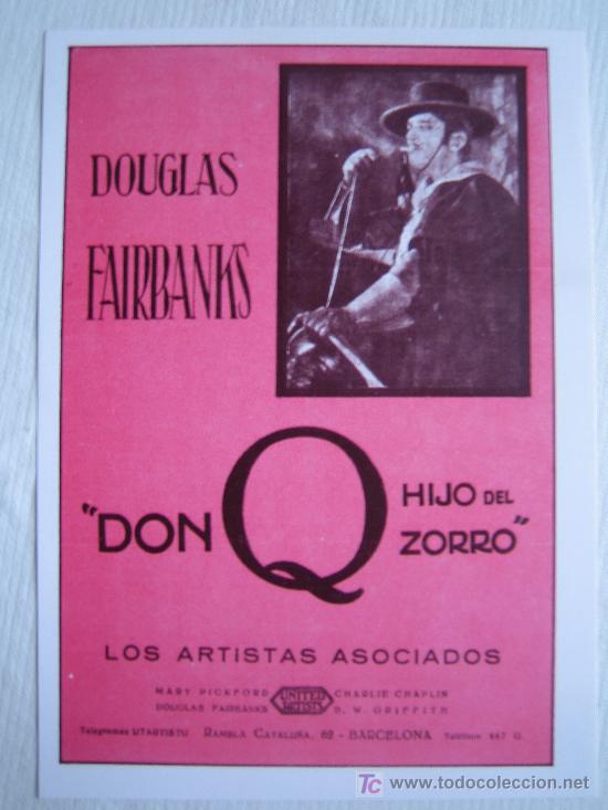 Cinema: Don Q hijo del zorro -  Folleto reproduccion