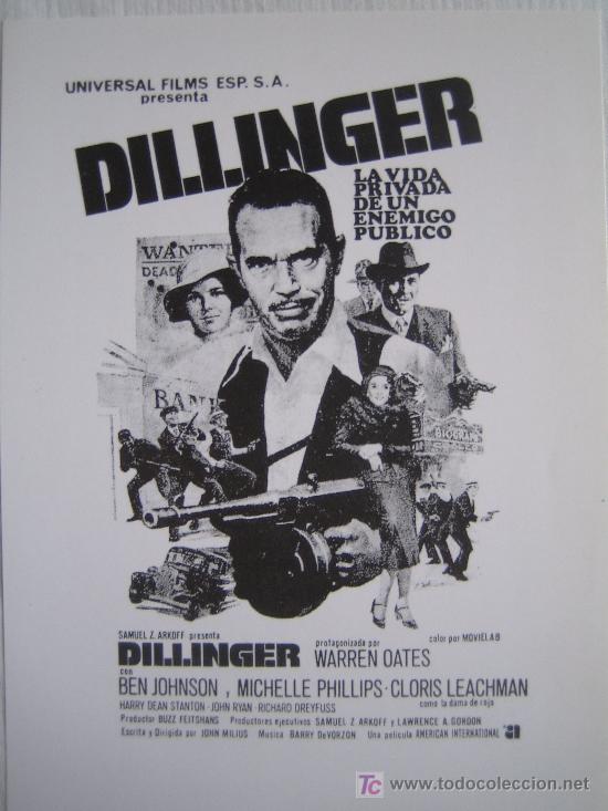 Cinema: Dillinger -  Folleto reproduccion