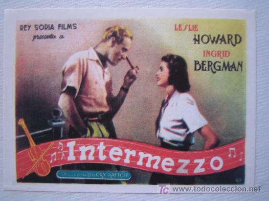 Cinema: Intermezzo - Ingrid Bergman - Folleto reproduccion