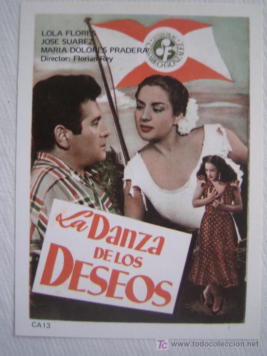 Cinema: La danza de los deseos - Lola Flores florian rey - Folleto reproduccion