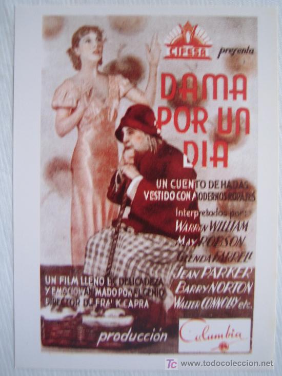 Cinema: Dama por un dia - Folleto reproduccion