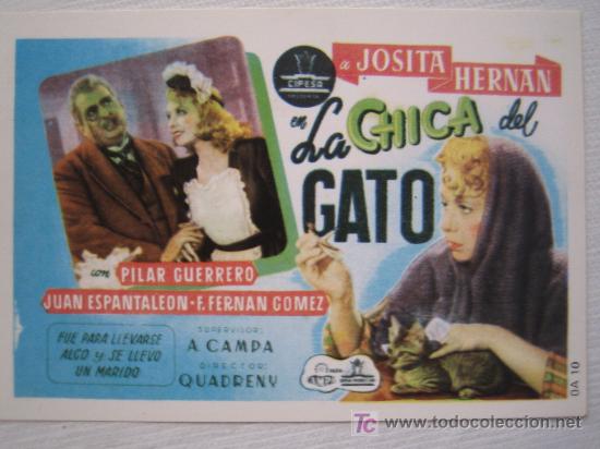 Cinema: La chica del gato - Folleto reproduccion