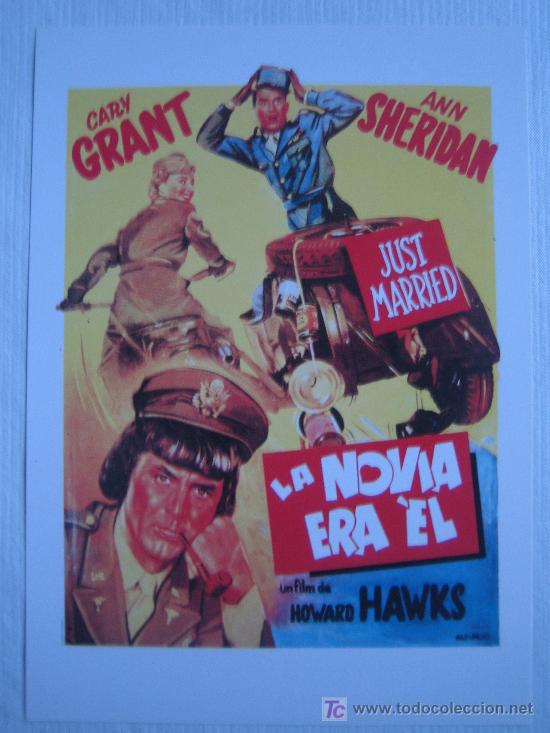 Cinema: La novia era el - Cary Grant - Folleto reproduccion - moto motorcycle