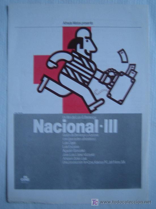 Cinema: Nacional III - Berlanga - Folleto reproduccion