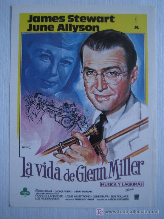Cinema: La vida de Glenn Miller - Musica y lagrimas - Folleto reproduccion