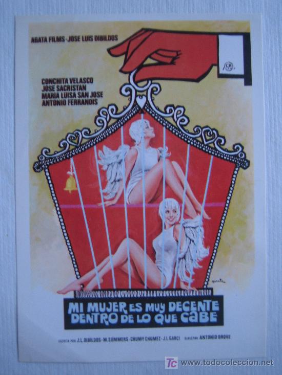 Cinema: Mi mujer es muy decente dentro de lo que cabe - Folleto reproduccion