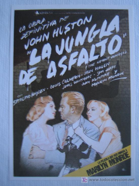Cinema: La jungla de asfalto - Folleto reproduccion - john huston ivan zulueta dise&ntilde;o