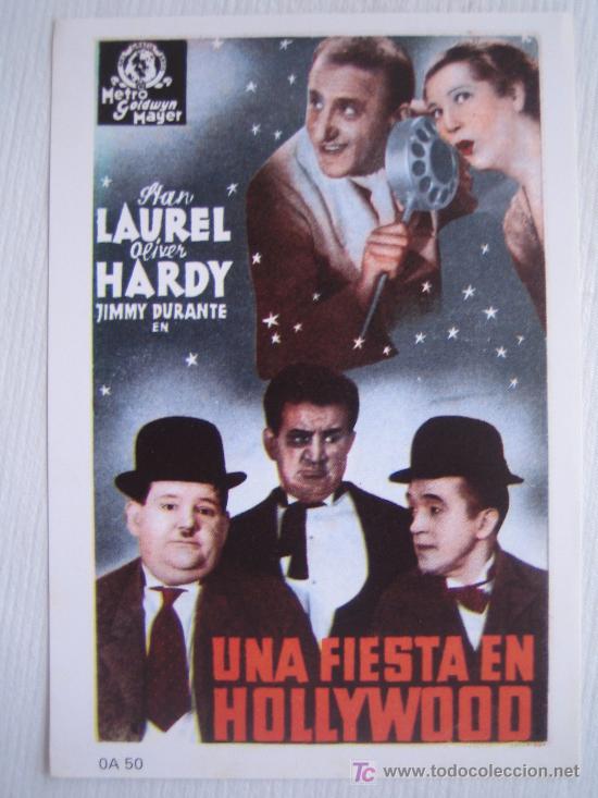 Kino: Una fiesta en Hollywood - Laurel y Hardy - Folleto reproduccion