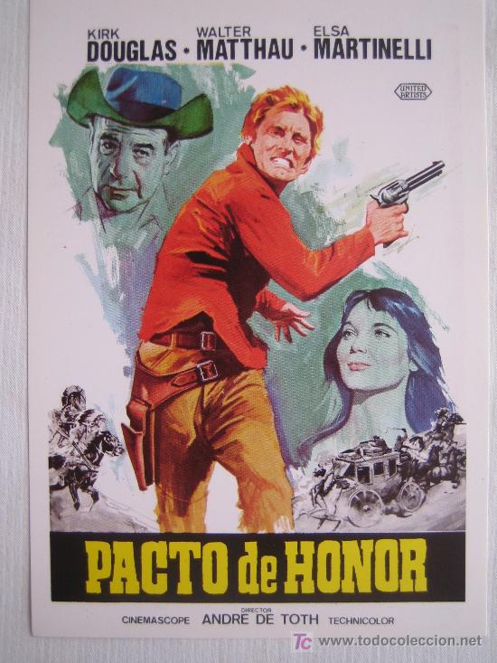 Kino: Pacto de honor - Western kirk douglas The Indian Fighter - Folleto reproduccion