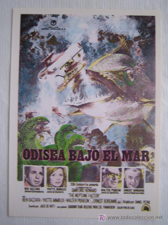 Cinema: Odisea bajo el mar - Folleto reproduccion - The Neptune Factor Yvette Mimieux
