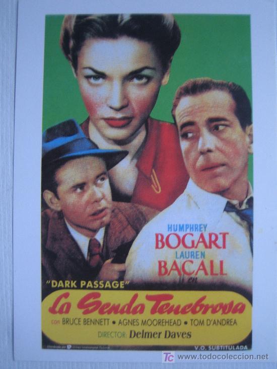 Kino: La senda tenebrosa - Bogart lauren bacall - Folleto reproduccion