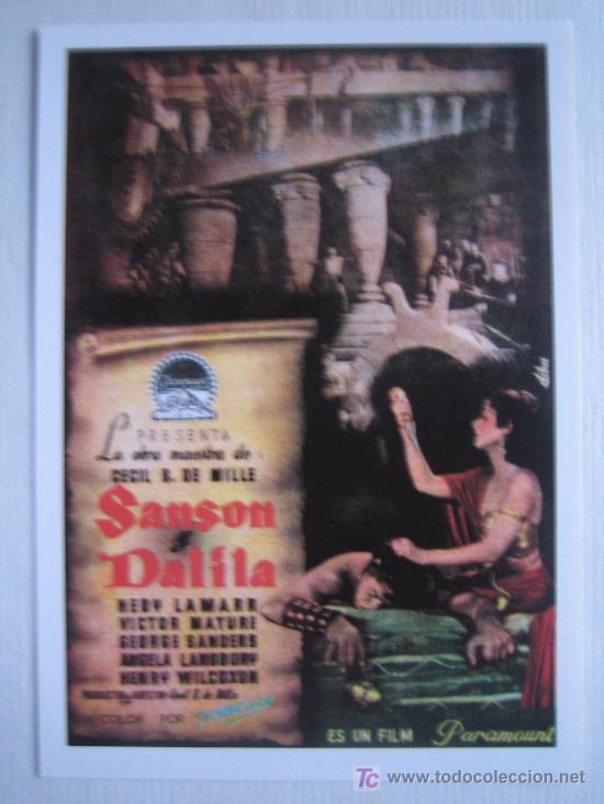 Kino: Sanson y Dalila - Folleto reproduccion - hedy lamarr