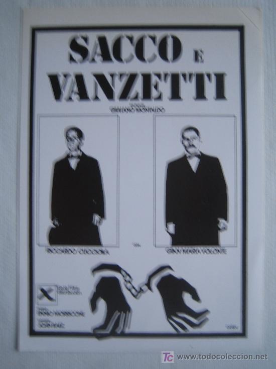 Kino: Sacco y Vanzetti - Folleto reproduccion