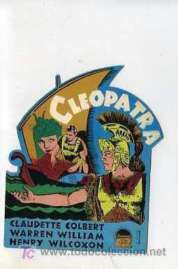 Cine: PROGRAMA DE CINE ES FACSIMIL CLEOPATRA  140X110 m/m. TROQUELADO - Foto 1