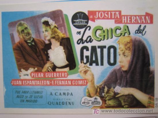 Kino: La chica del gato - Cine espa&ntilde;ol - Folleto reproduccion fernando fernan gomez