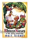 Kino: BLANCA NIEVES Y LOS SIETE ENANITOS de Walt Disney . Reproducci&oacute;n en papel a&ntilde;os 80.